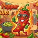 Funny cartoon chili pepper smiling