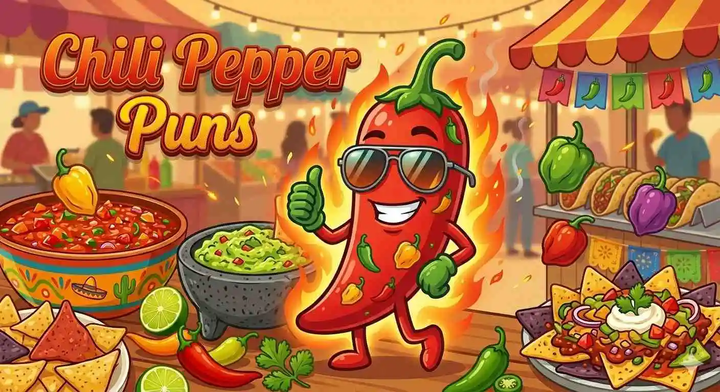 Funny cartoon chili pepper smiling