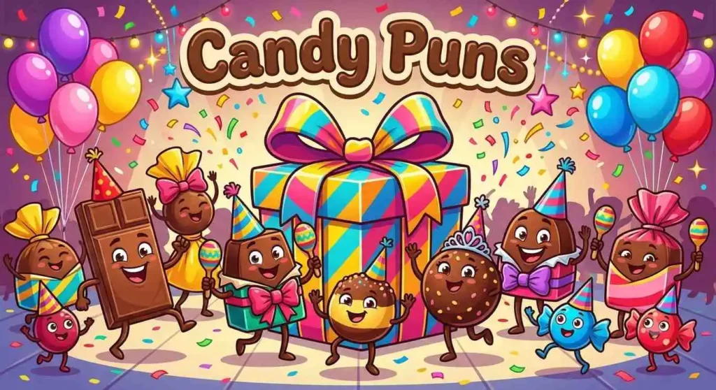 Chocolate candies celebrating at party