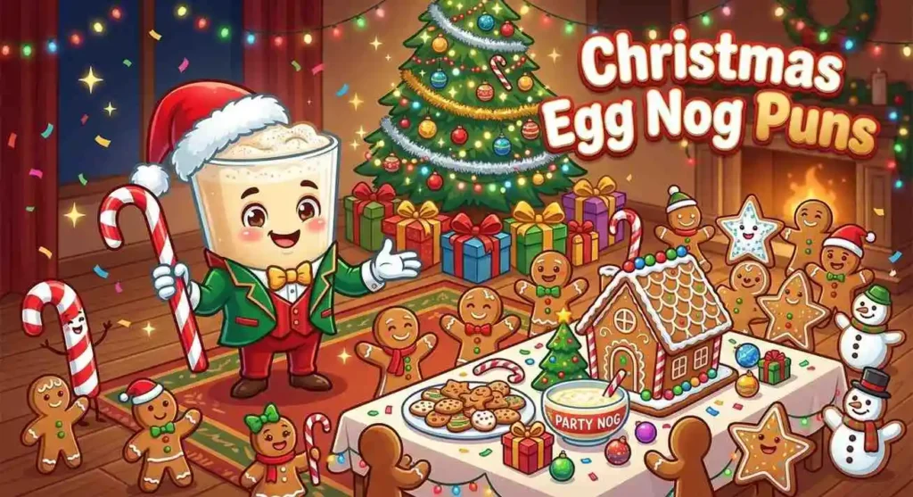 Festive egg nog holiday party