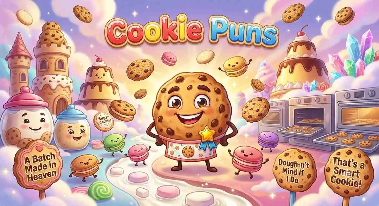 Cartoon cookie world full of humor
