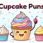 Happy cupcakes smiling together