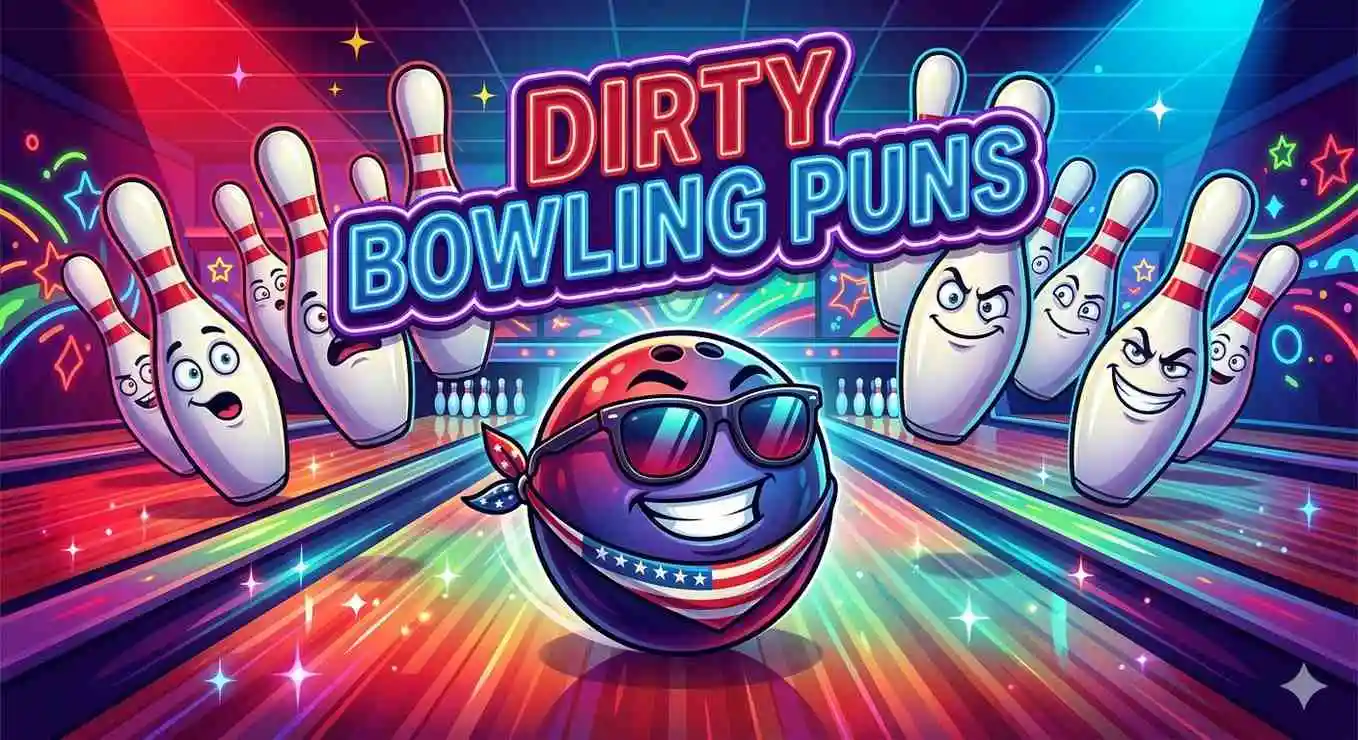 Funny bowling ball and pins