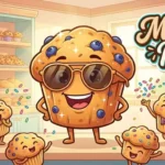 Smiling muffin characters
