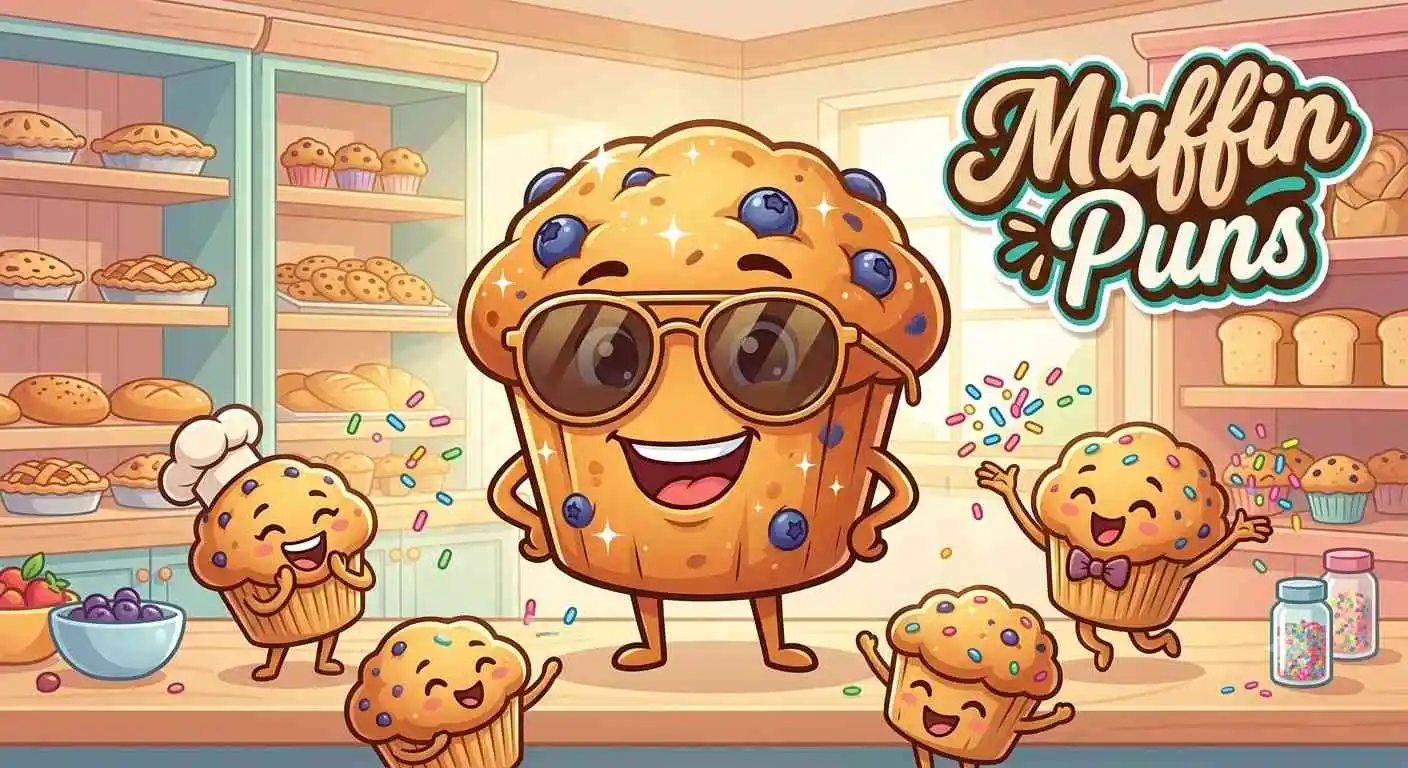 Smiling muffin characters