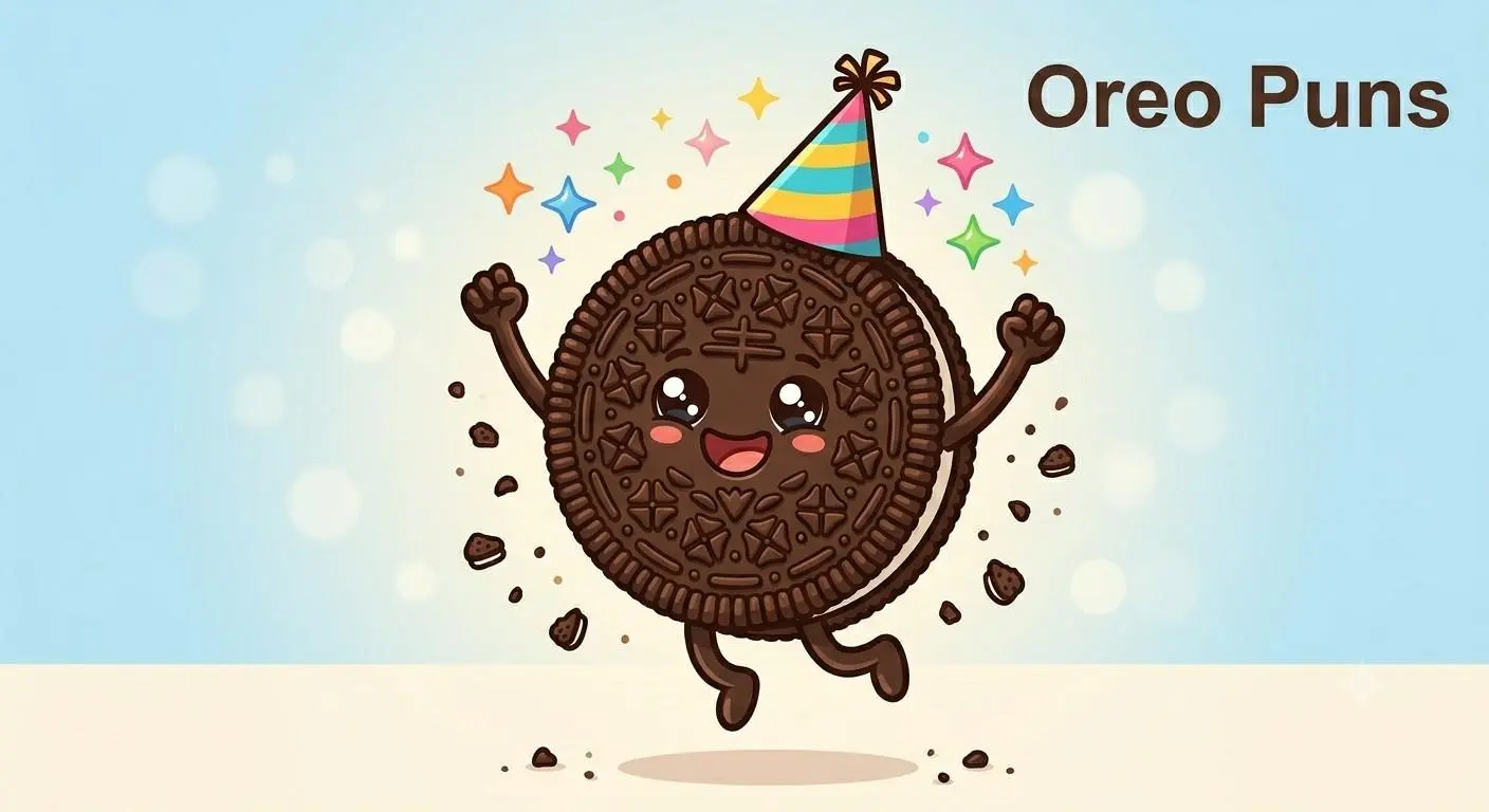 Oreo cookie smiling happily