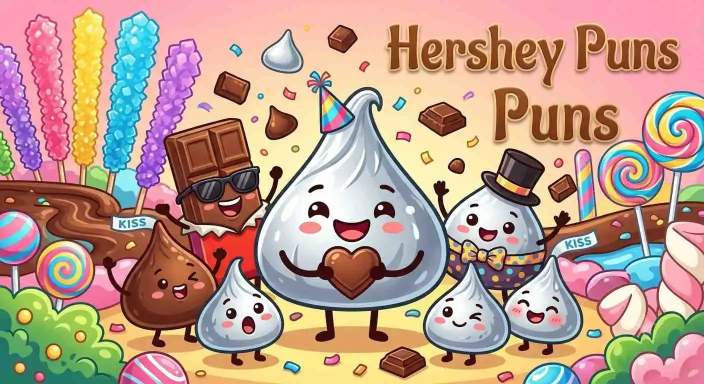 Funny Hershey chocolates smiling together
