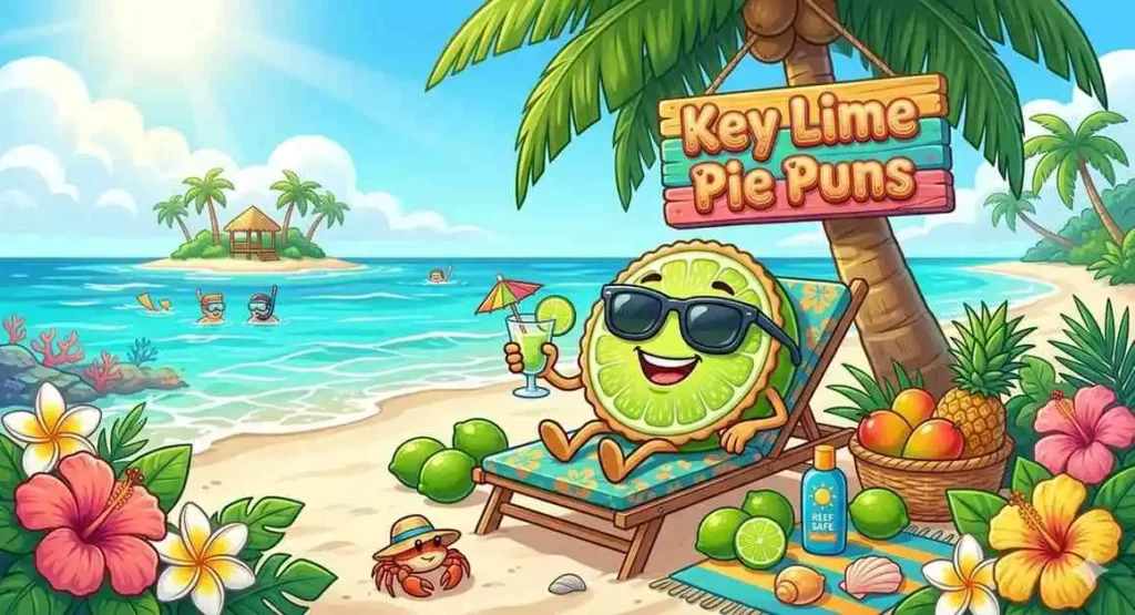 Funny key lime pie character