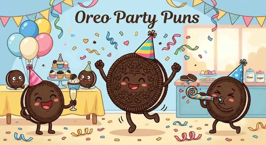 Oreo cookies celebrating at party
