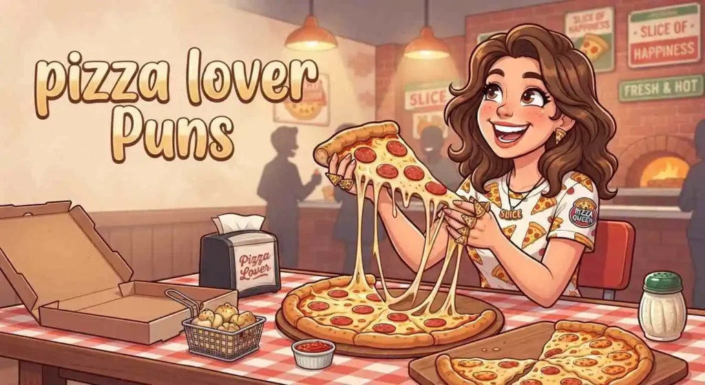 pizza lover enjoying cheesy slice