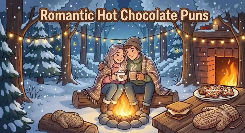 Couple sharing hot chocolate
