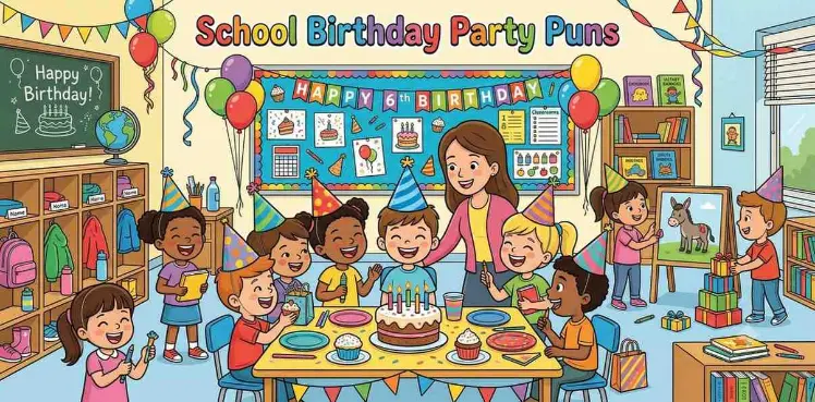 School Birthday Party Puns