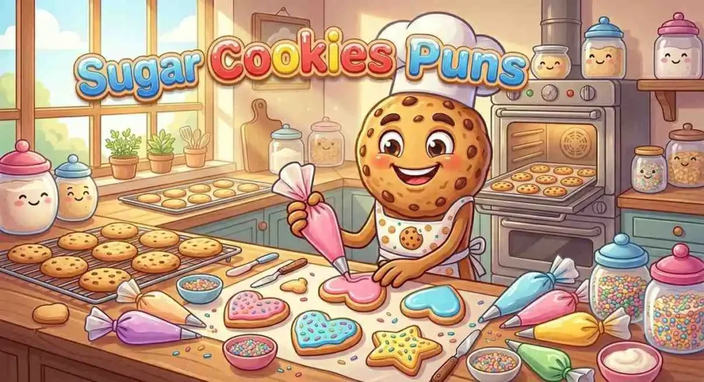 Baker decorating sugar cookies