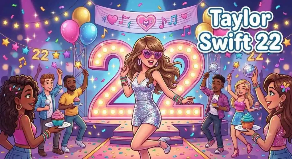 22 birthday music party cartoon