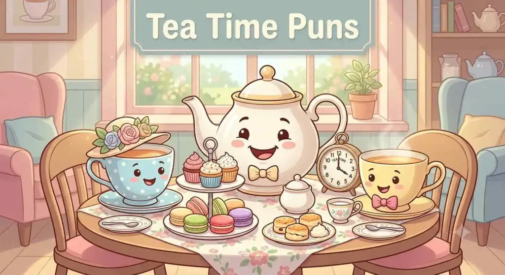 Tea party with pastries