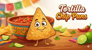 Funny tortilla chips with salsa