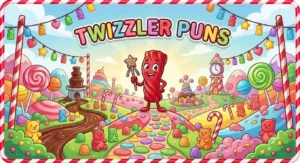 Twizzler candy mascot in colorful candy world