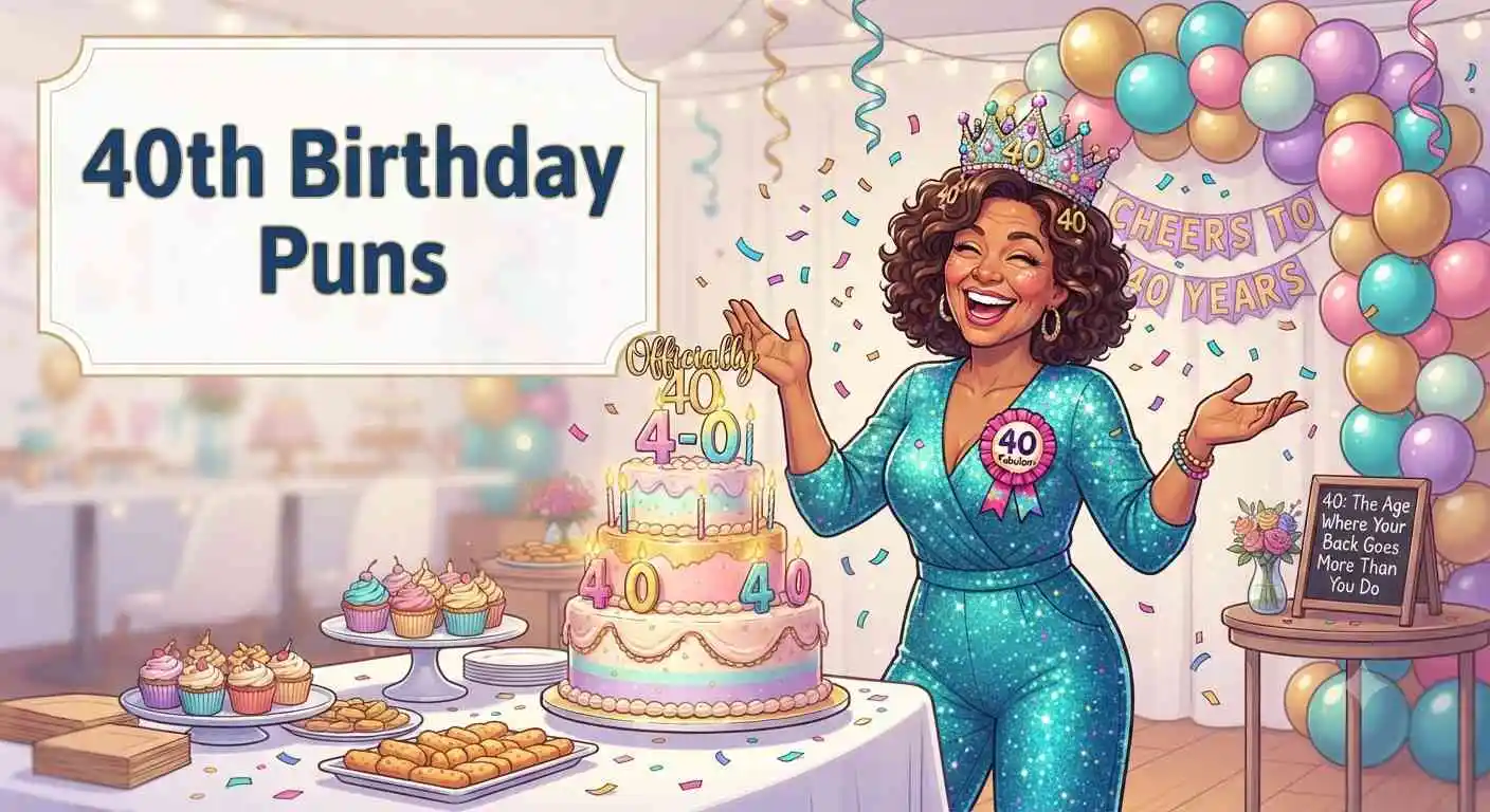 Funny 40th birthday celebration
