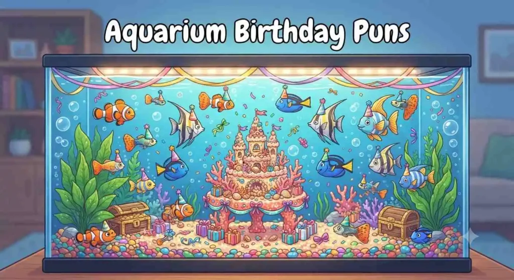 Aquarium fish birthday celebration