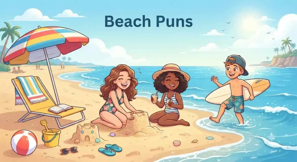 Funny beach vacation