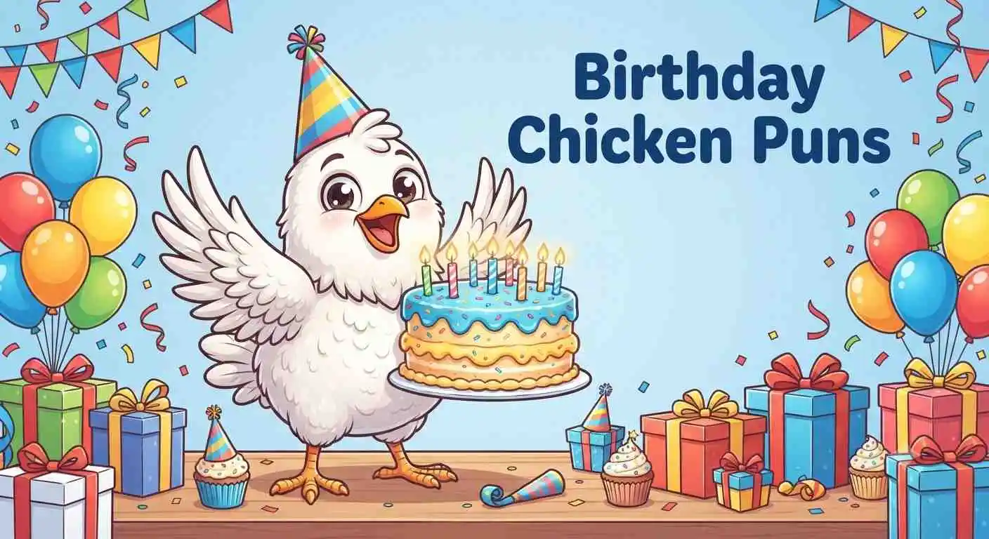 Birthday chicken with cake