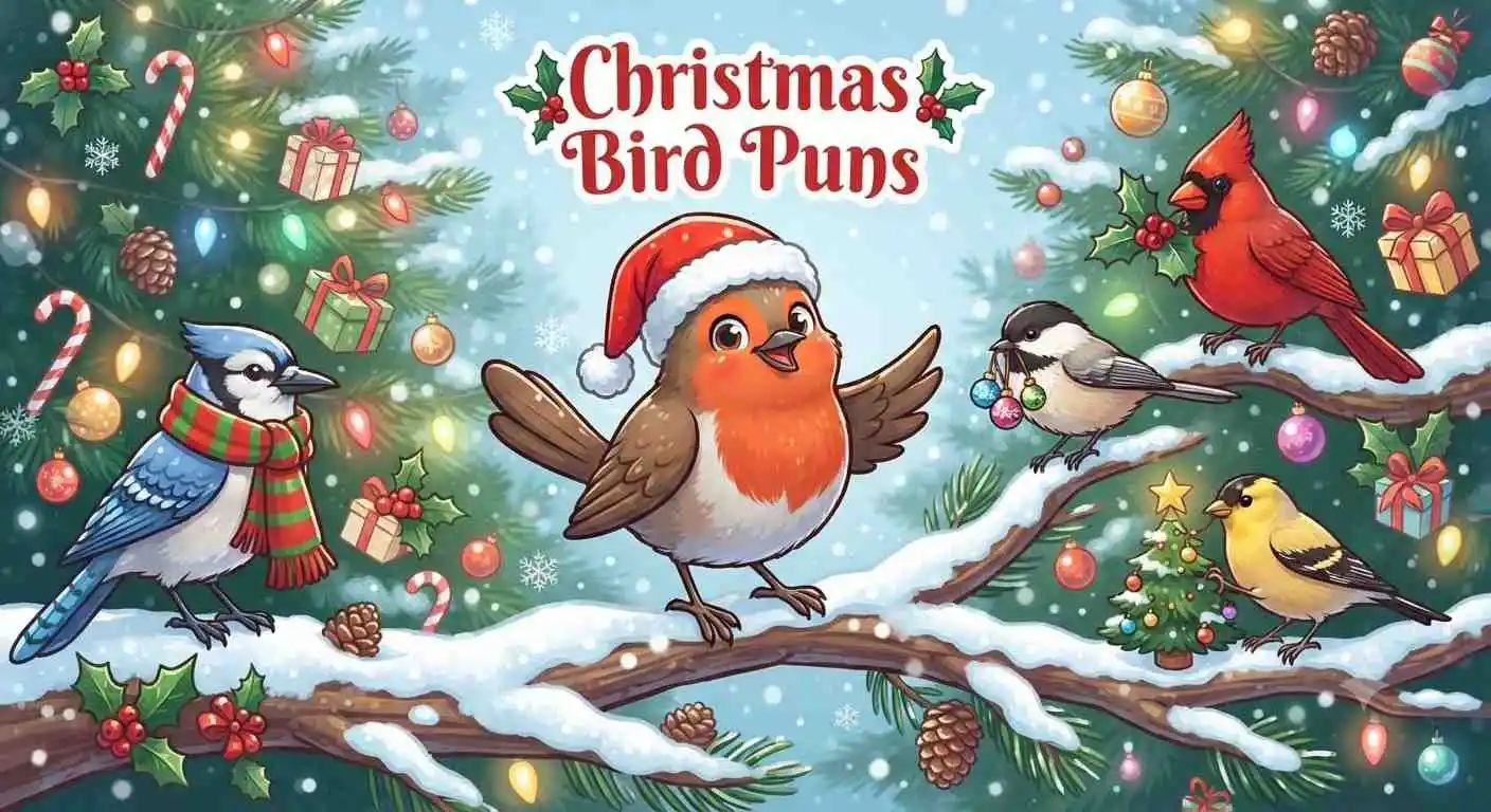 Christmas birds laughing