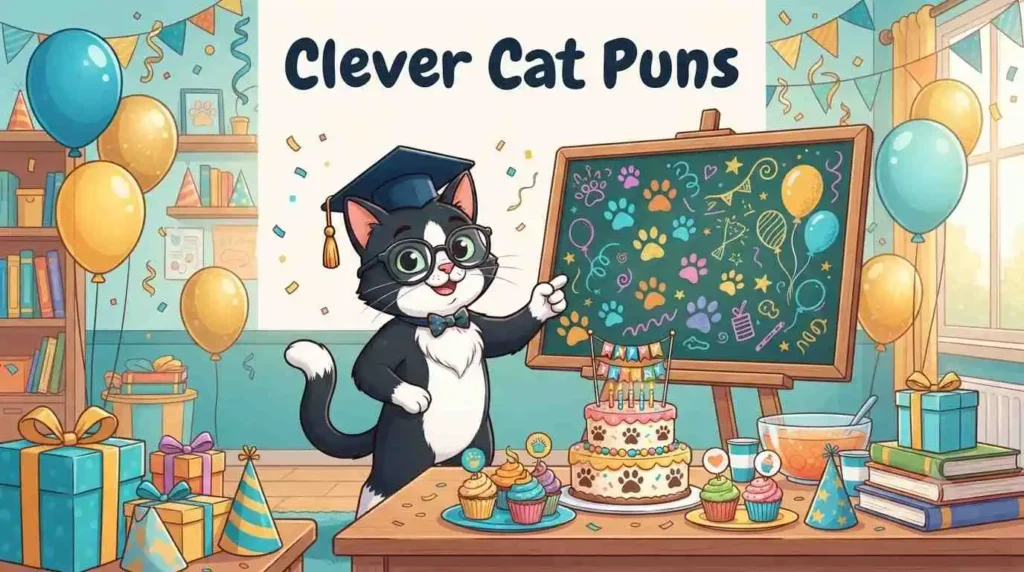 Smart cat birthday joke