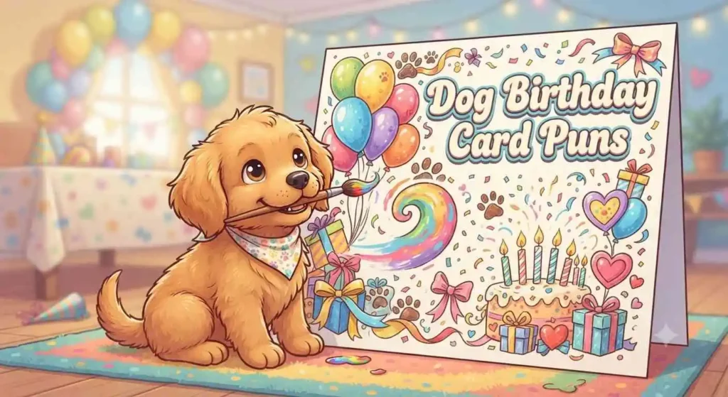 Dog birthday greeting card