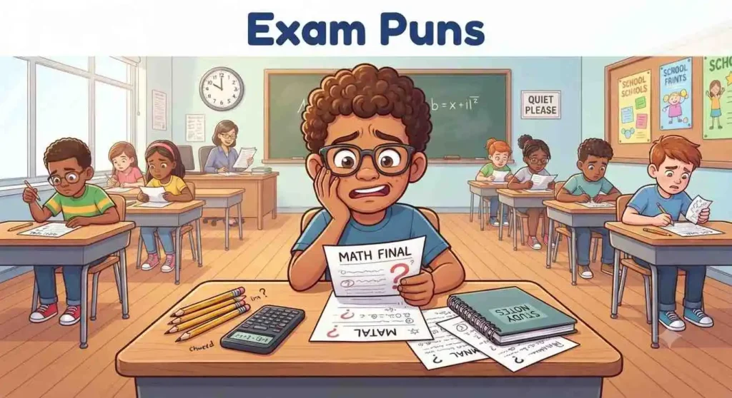 Student taking exam