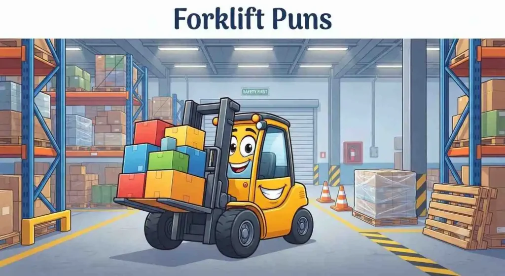 Happy forklift working