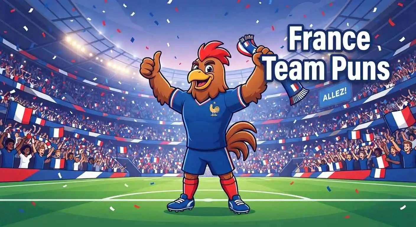 France football mascot cheering