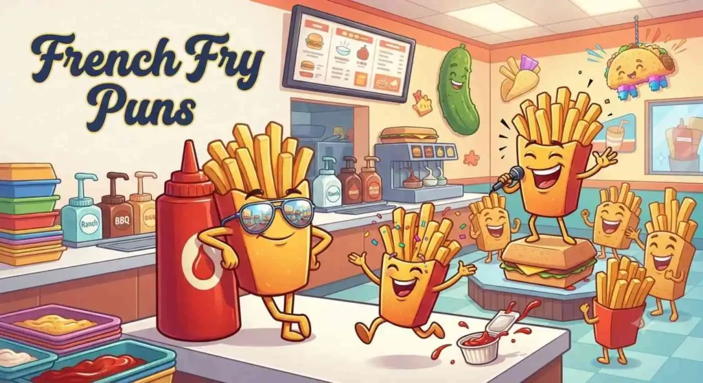Funny fries making jokes