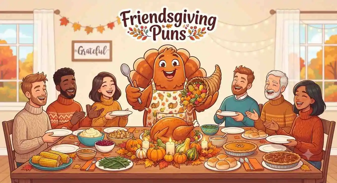 Friendsgiving dinner celebration