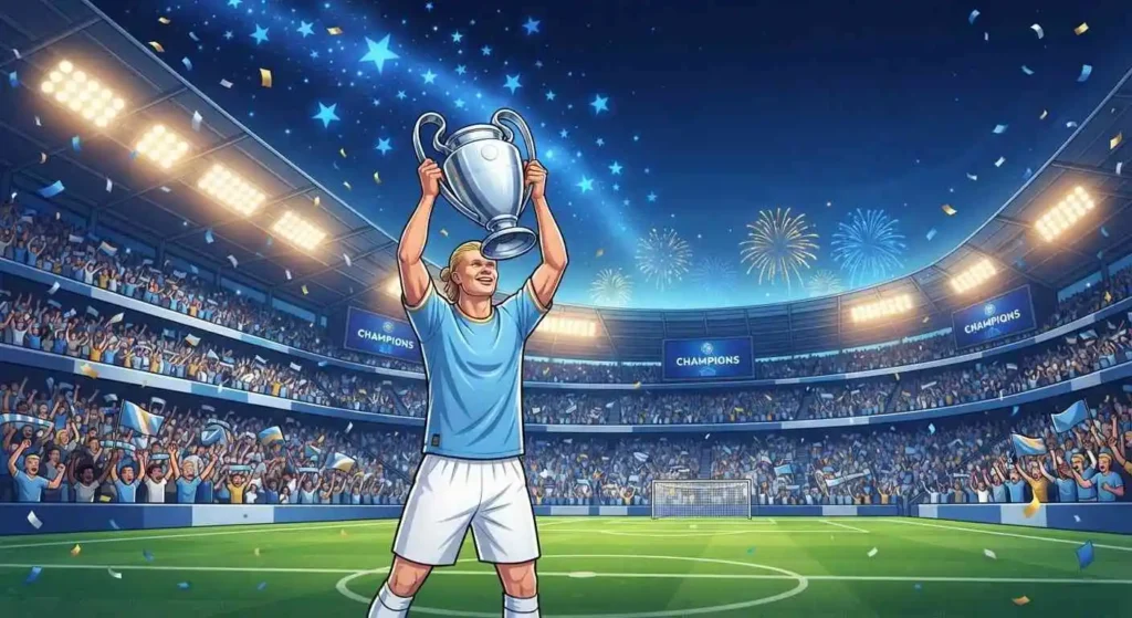 football trophy celebration