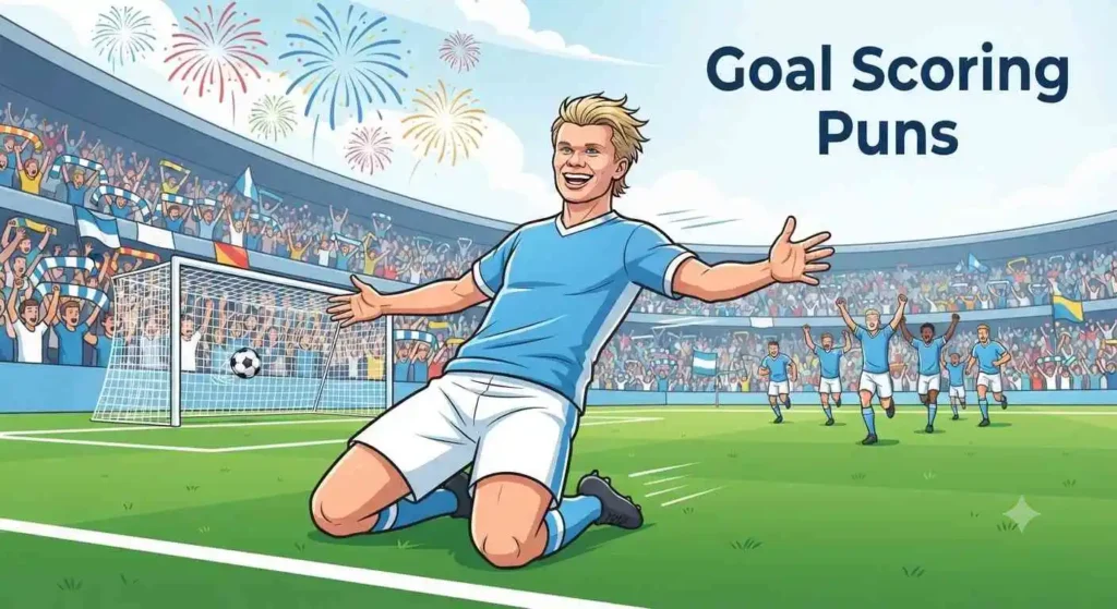 Funny striker goal celebration