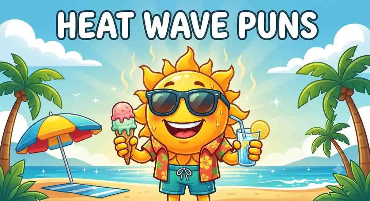 Funny summer heat wave scene