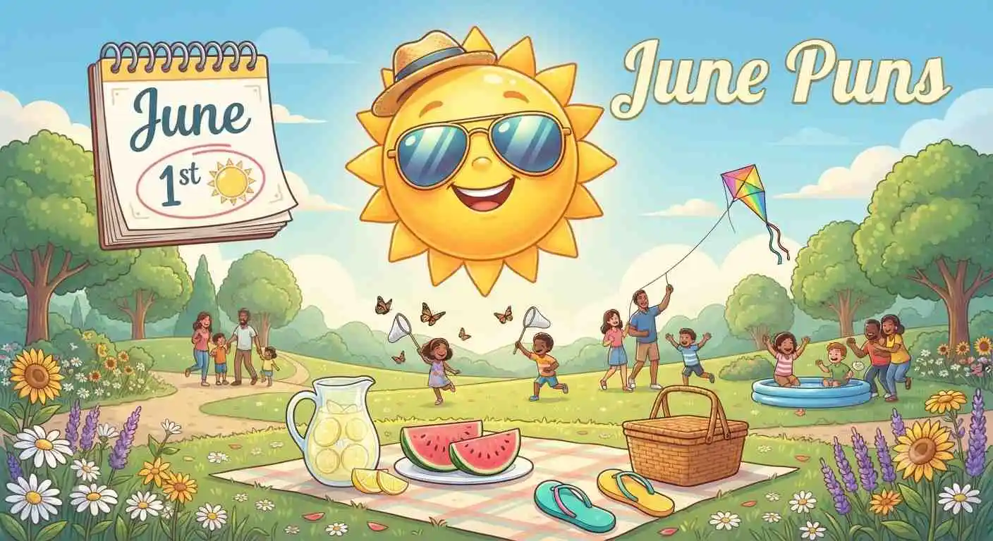 Happy June summer scene