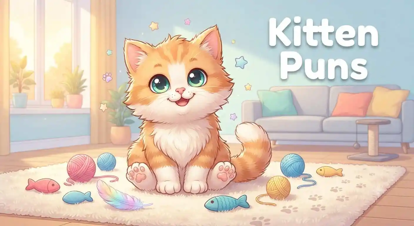 Cute kitten making funny faces