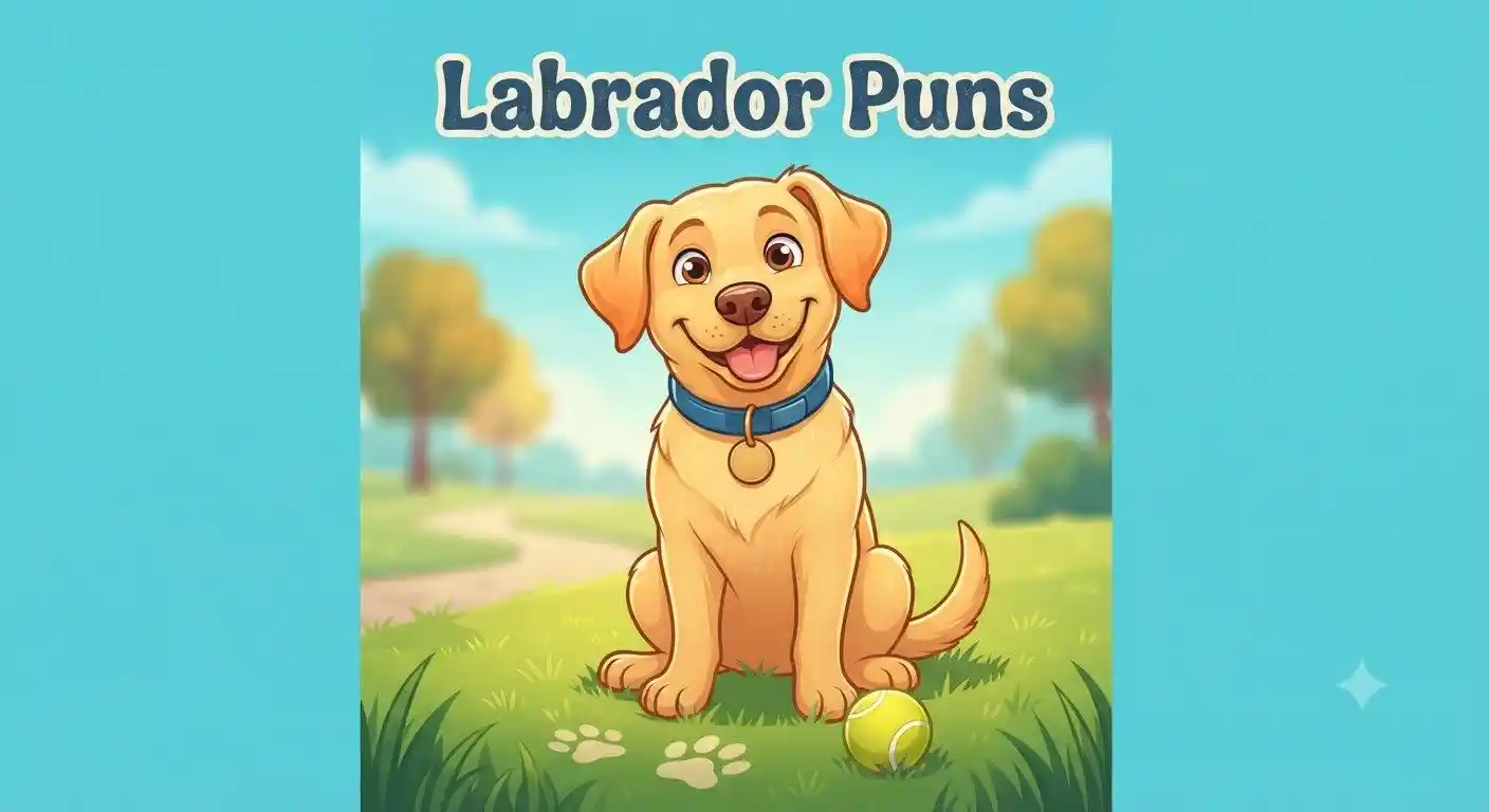 Cute Labrador with playful expression