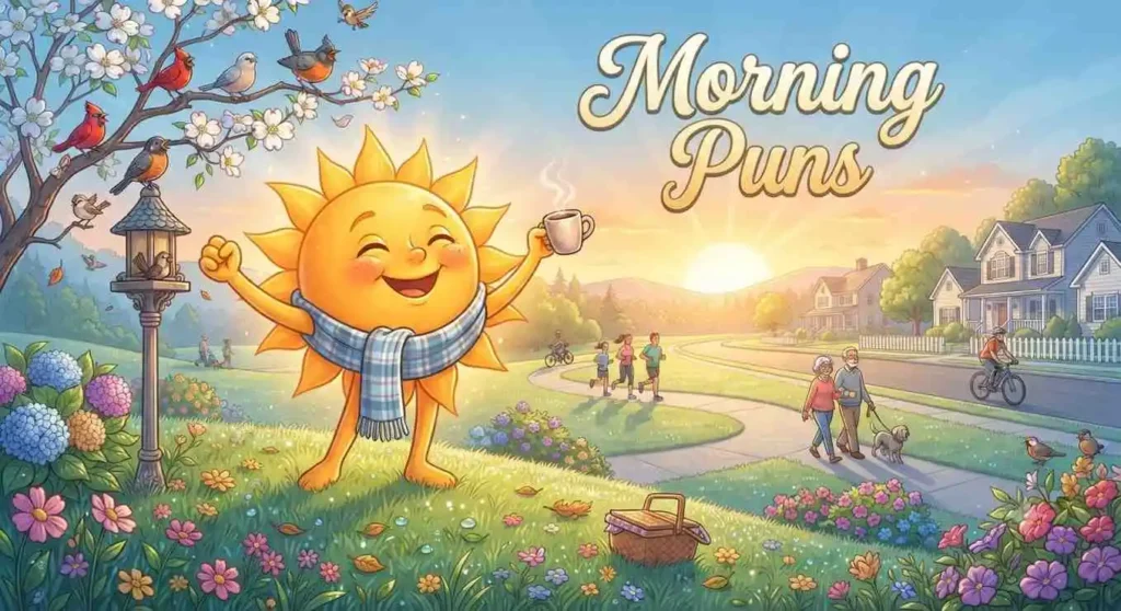Happy sunrise morning