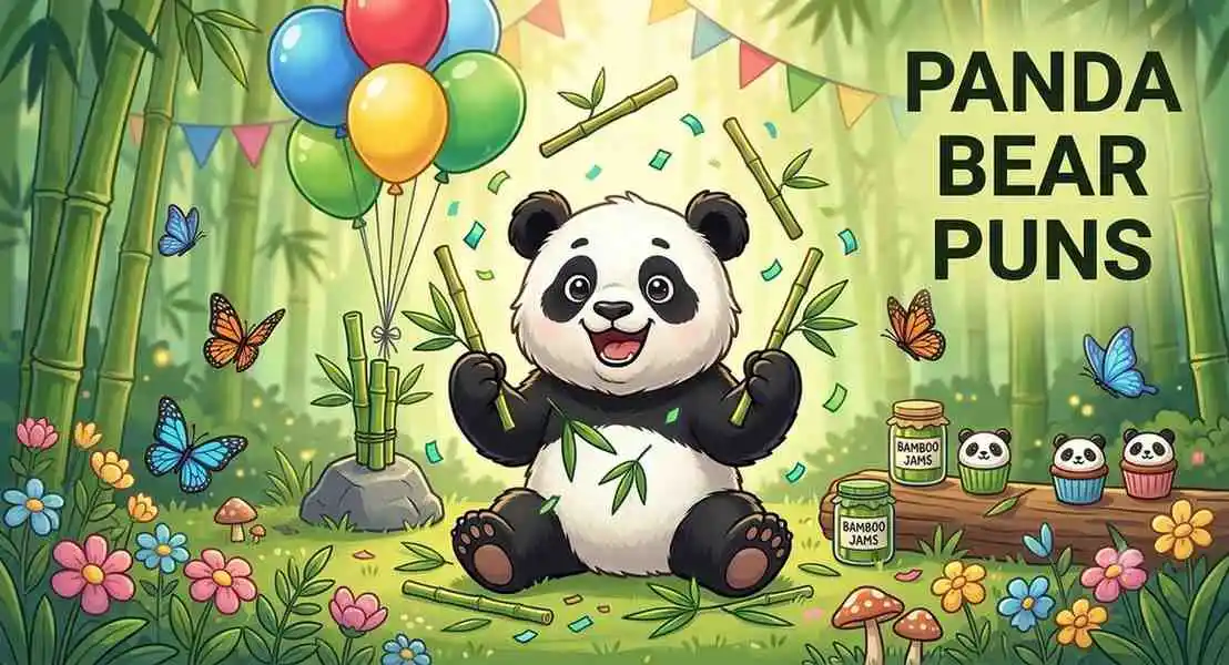 Cute panda making funny faces