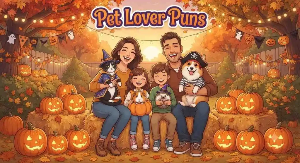 Happy pet owner laughing