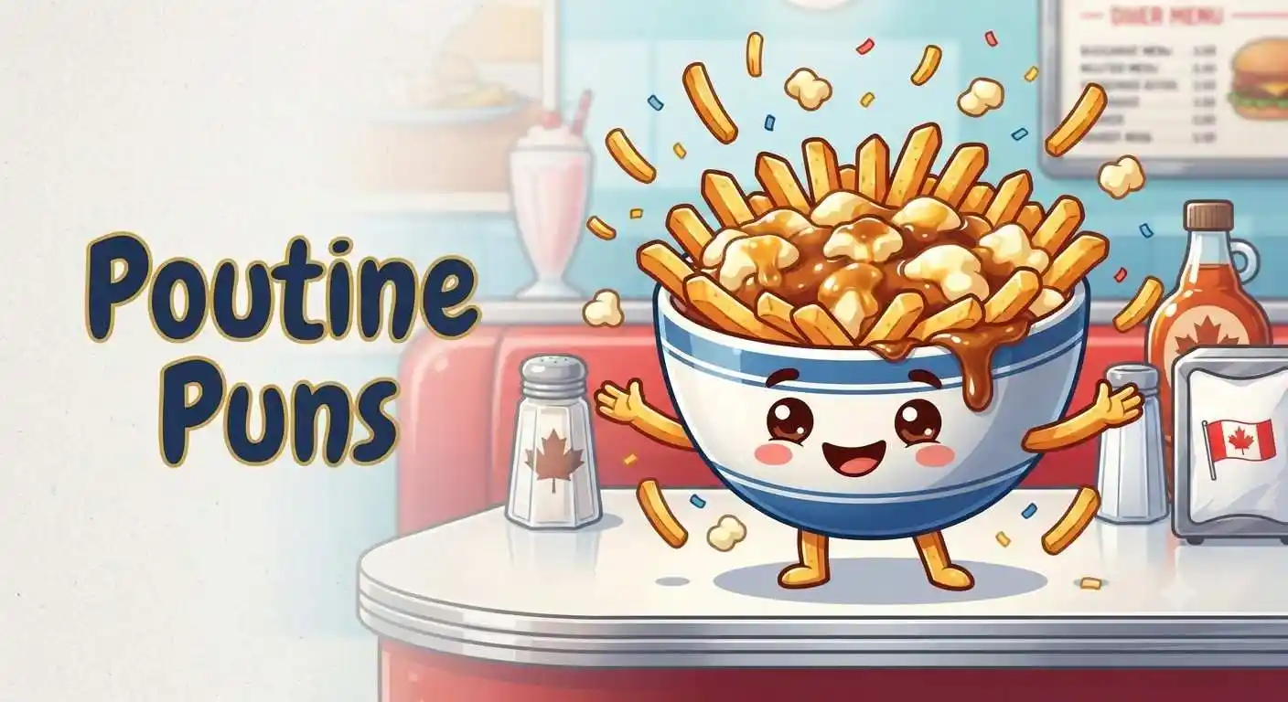 Funny poutine with fries
