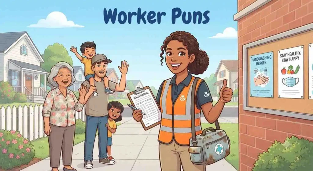 Funny public health worker