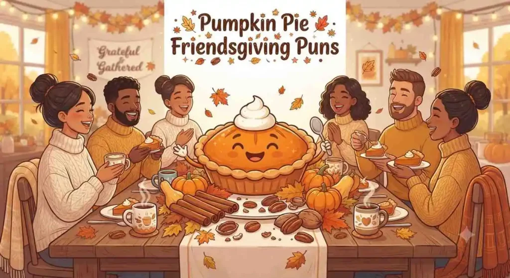 Happy pumpkin pie dessert