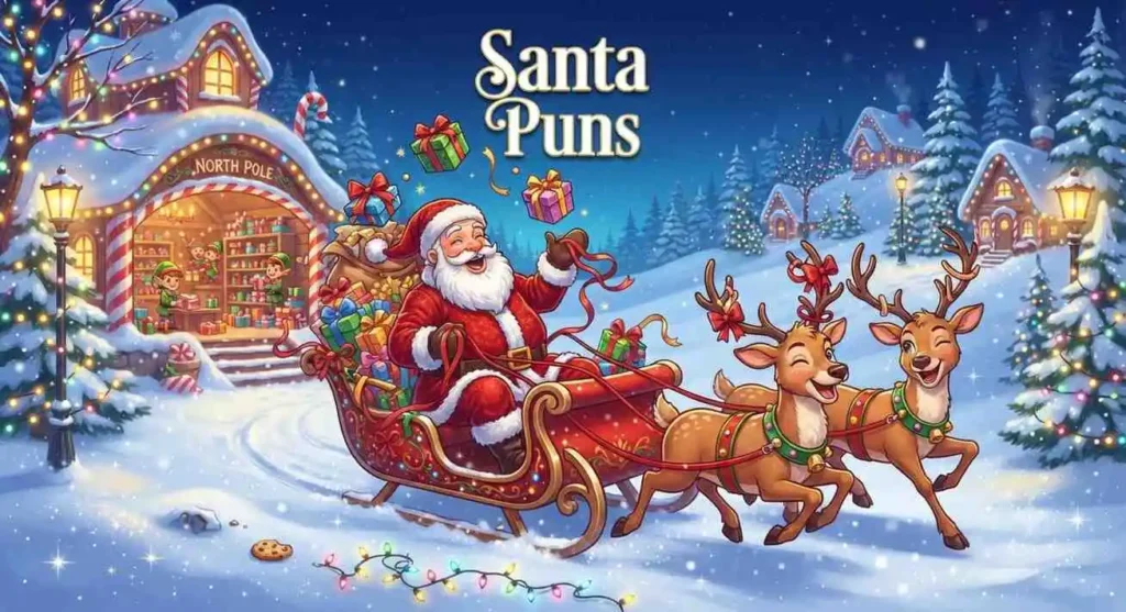 Santa making funny jokes