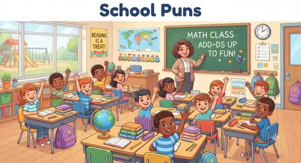 Funny classroom students