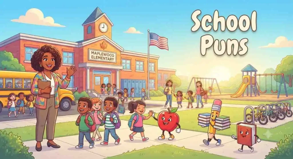 Happy students at school