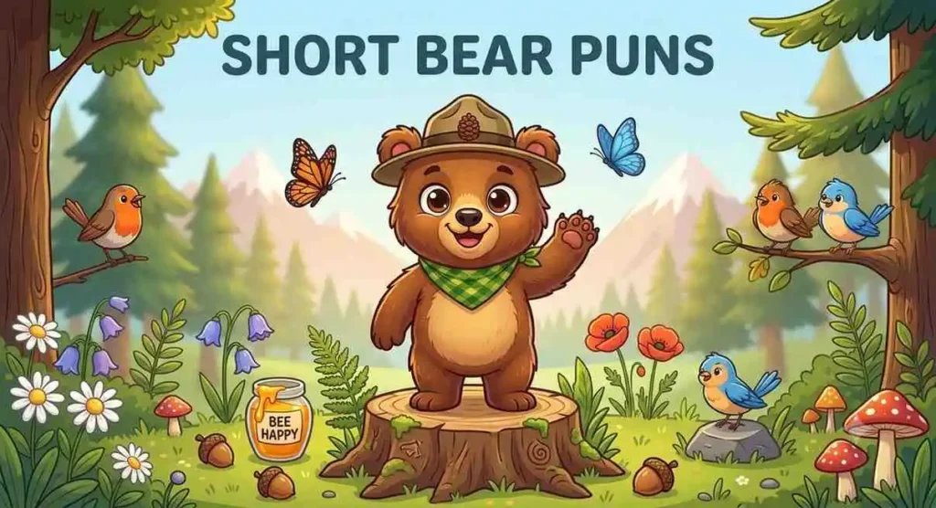 Tiny bear waving