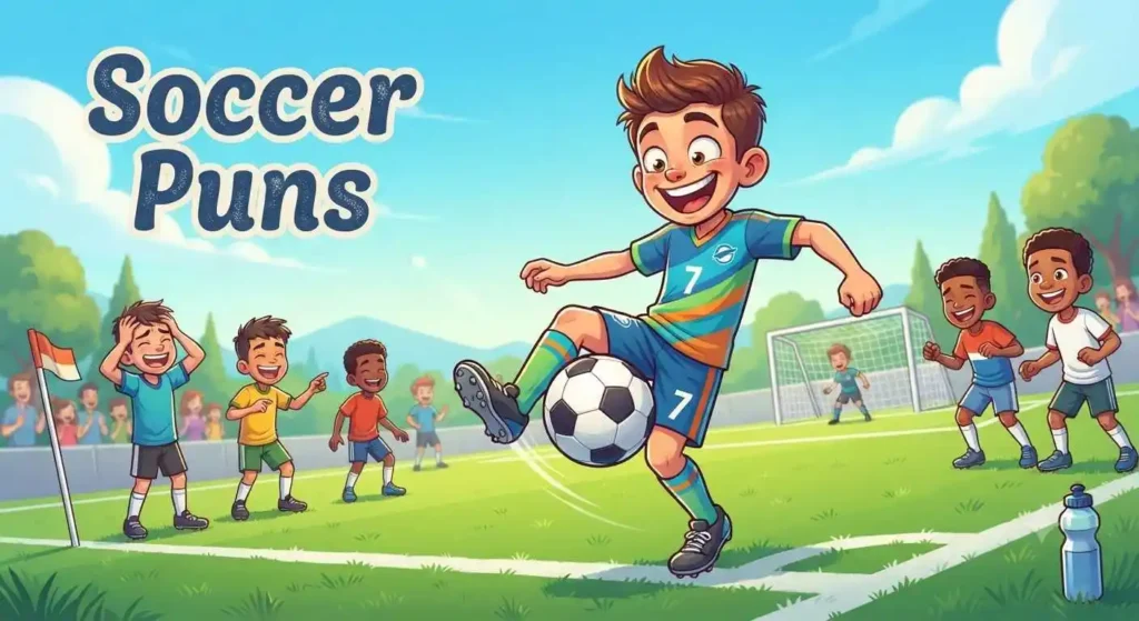 Funny soccer player scene